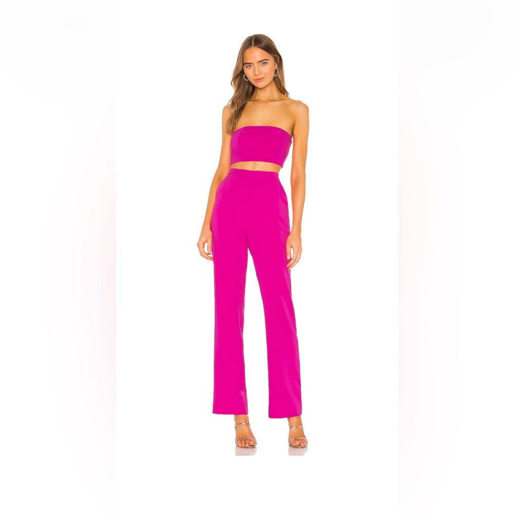 NBD Topaz Bandeau Top & Pants in Magenta - Size Small